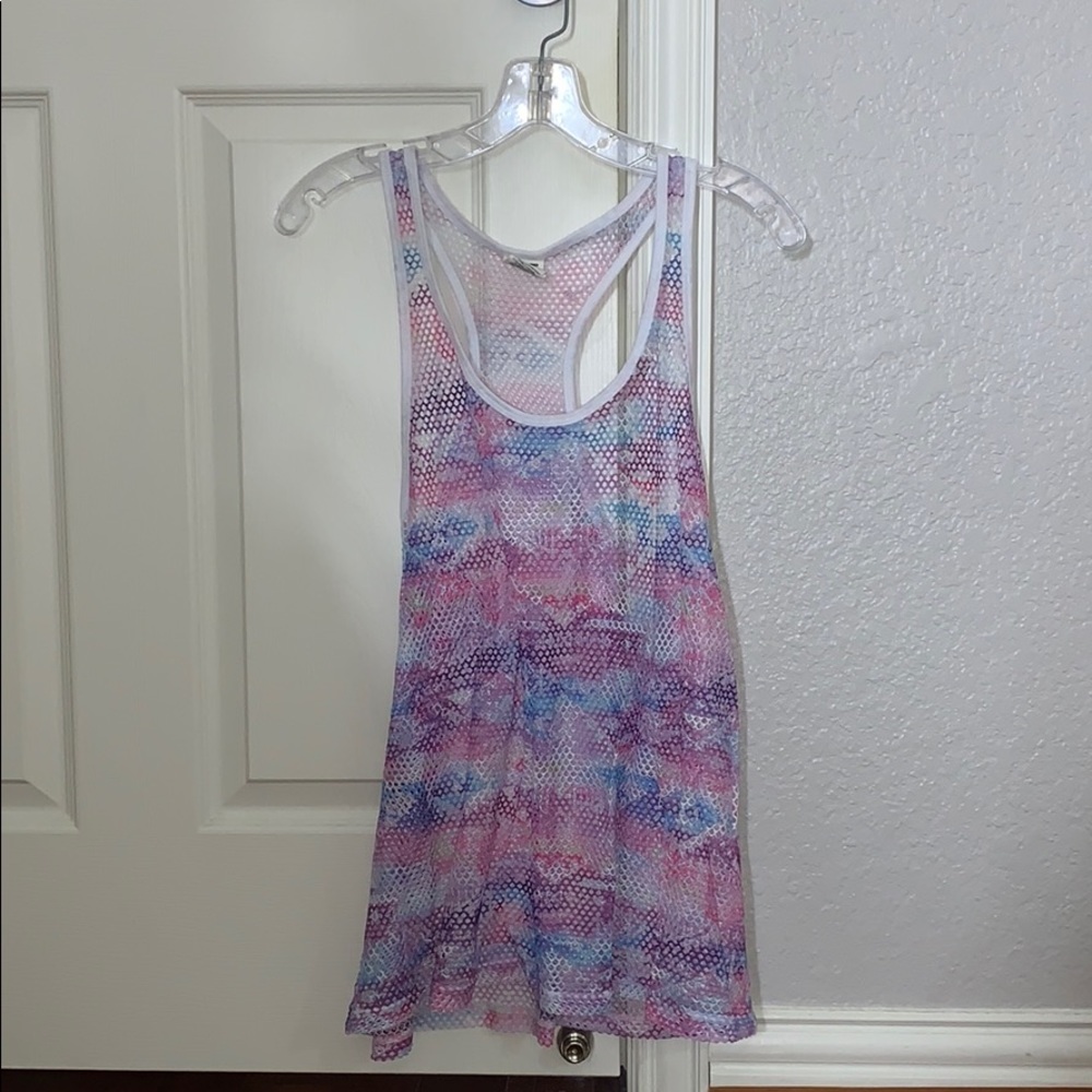 Racerback VS pink cover up tank top